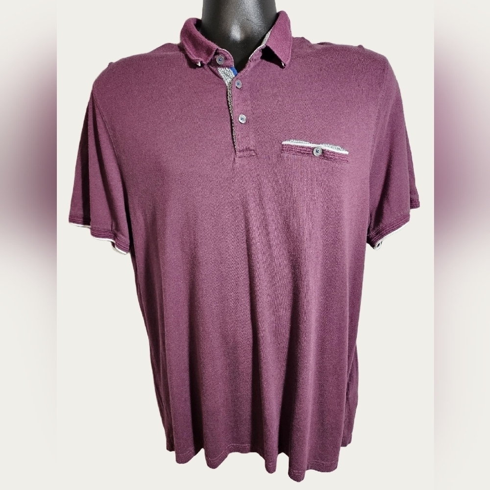 Ted Baker Mens Polo Shirt Purple 6 XL